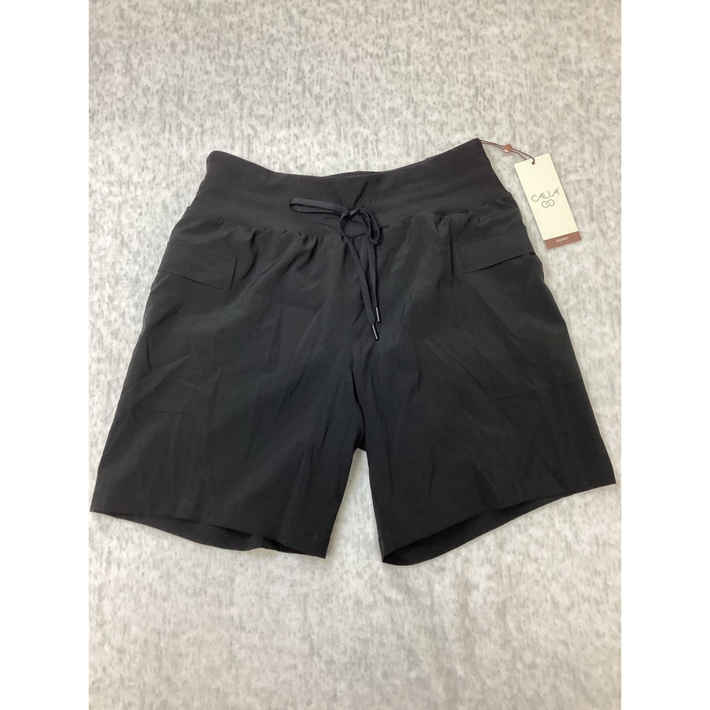CALIA Journey Mid-Rise 7 Inch‎ Bermuda Shorts Black XS WAX14211 NWT